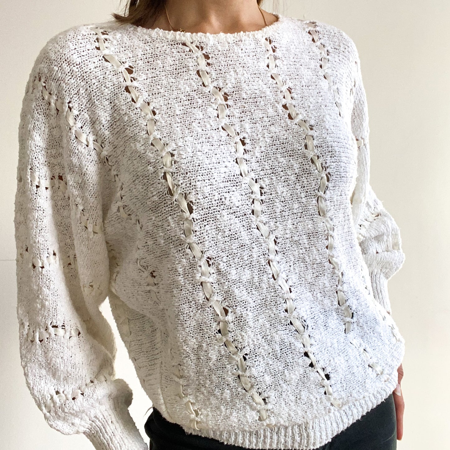 White string pullover