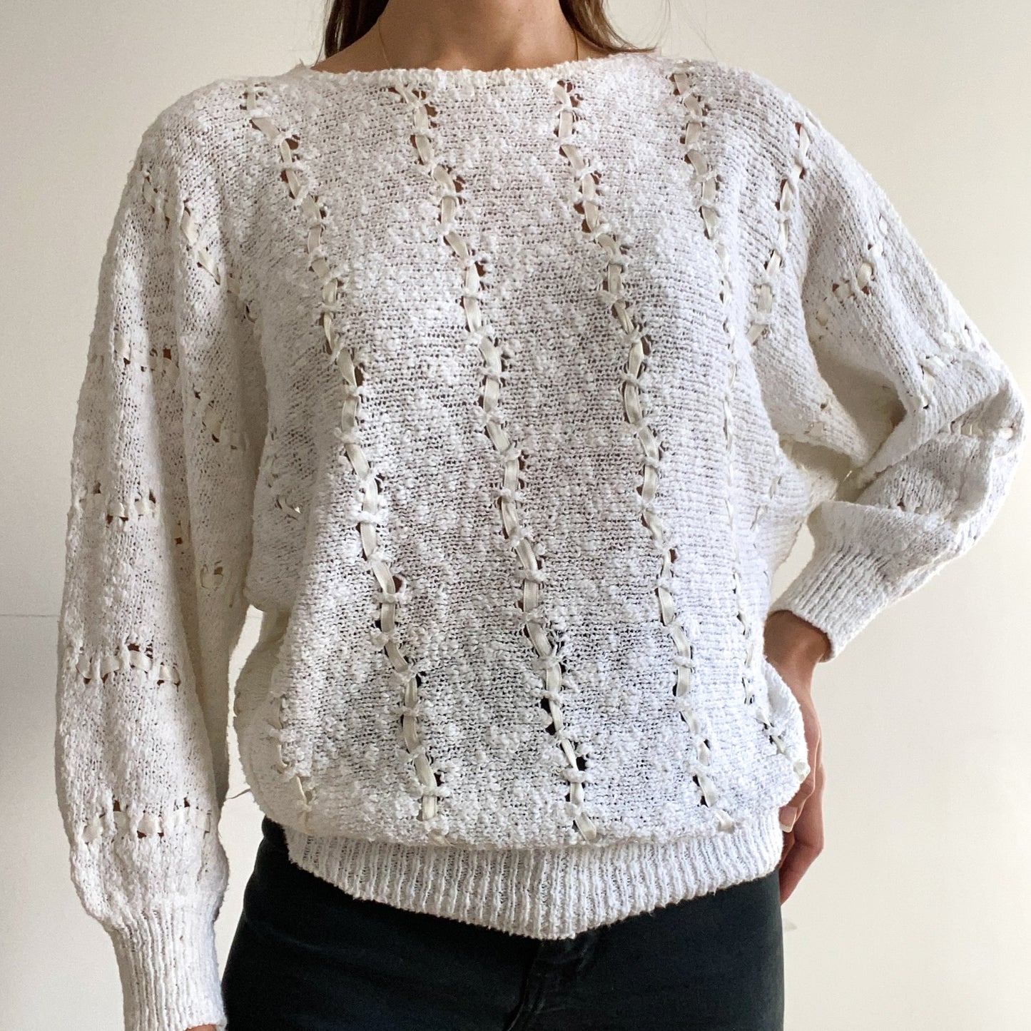 White string pullover