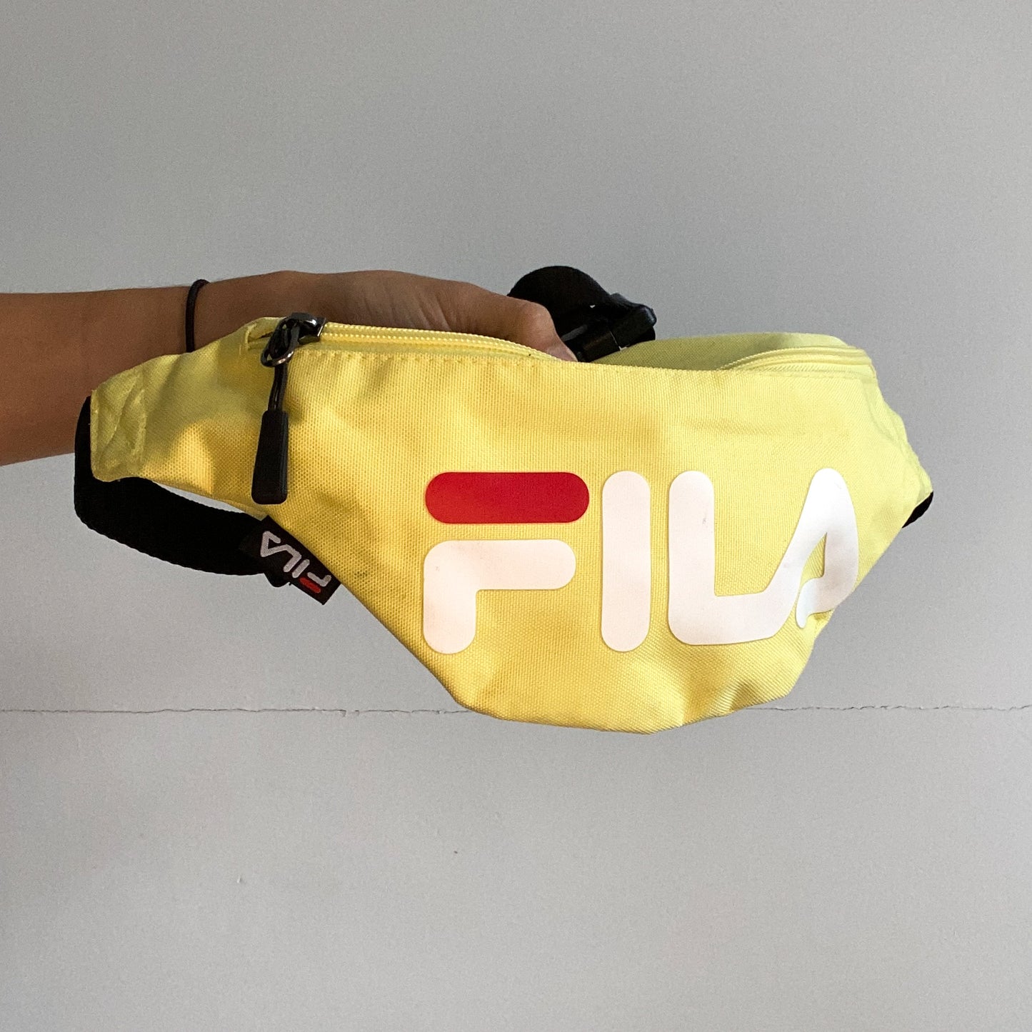 Yellow fila bum bag