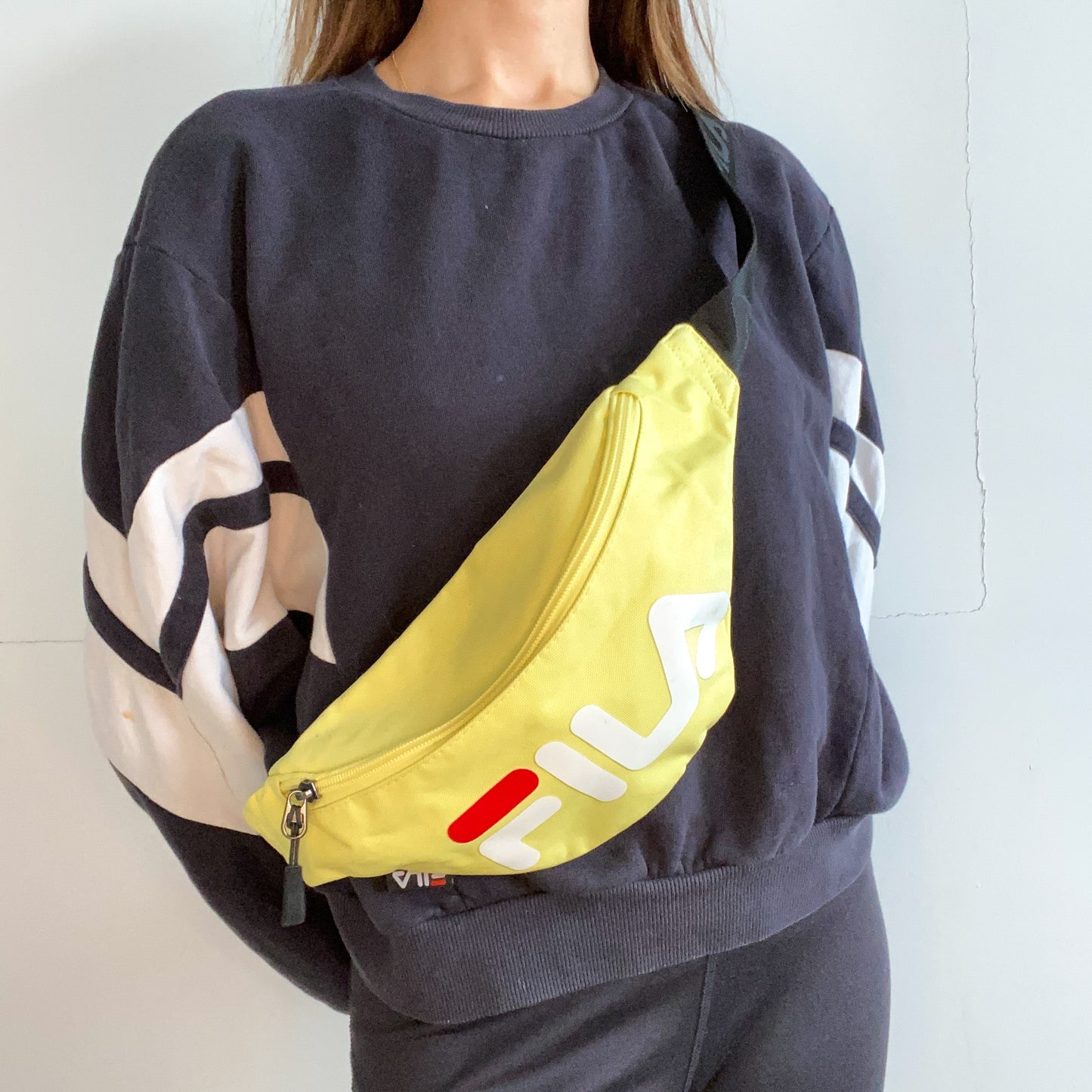 Yellow fila bum bag